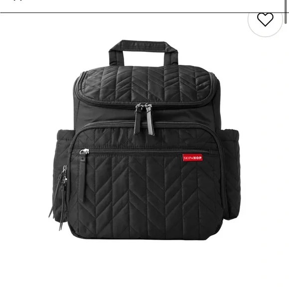 Skip Hop Quilted Black Diaper Bag with Changing Pad - Picture 9 of 14